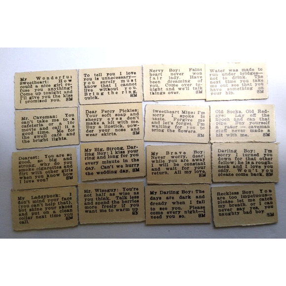 Exhibit Supply Radio Arcade Cards For Single Men 16 Different Complete Set 1930s - Picture 3 of 7